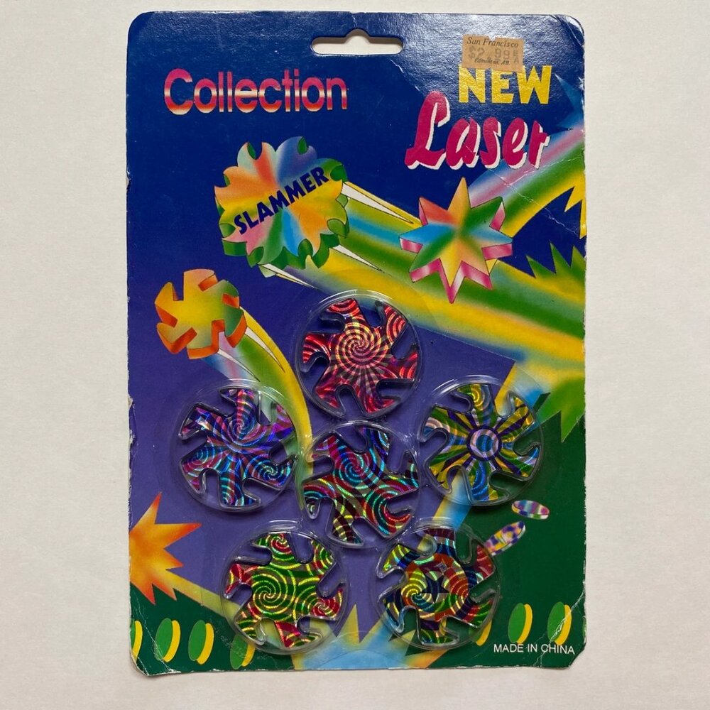 Pog Slammers Collection Laser Metallic Print Unused in Package 1990s